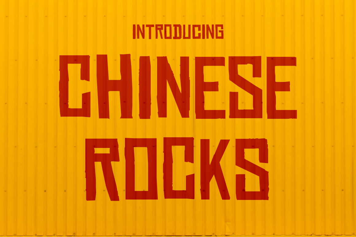 Chinese Rocks Free Blocky Display Font from Typodermic