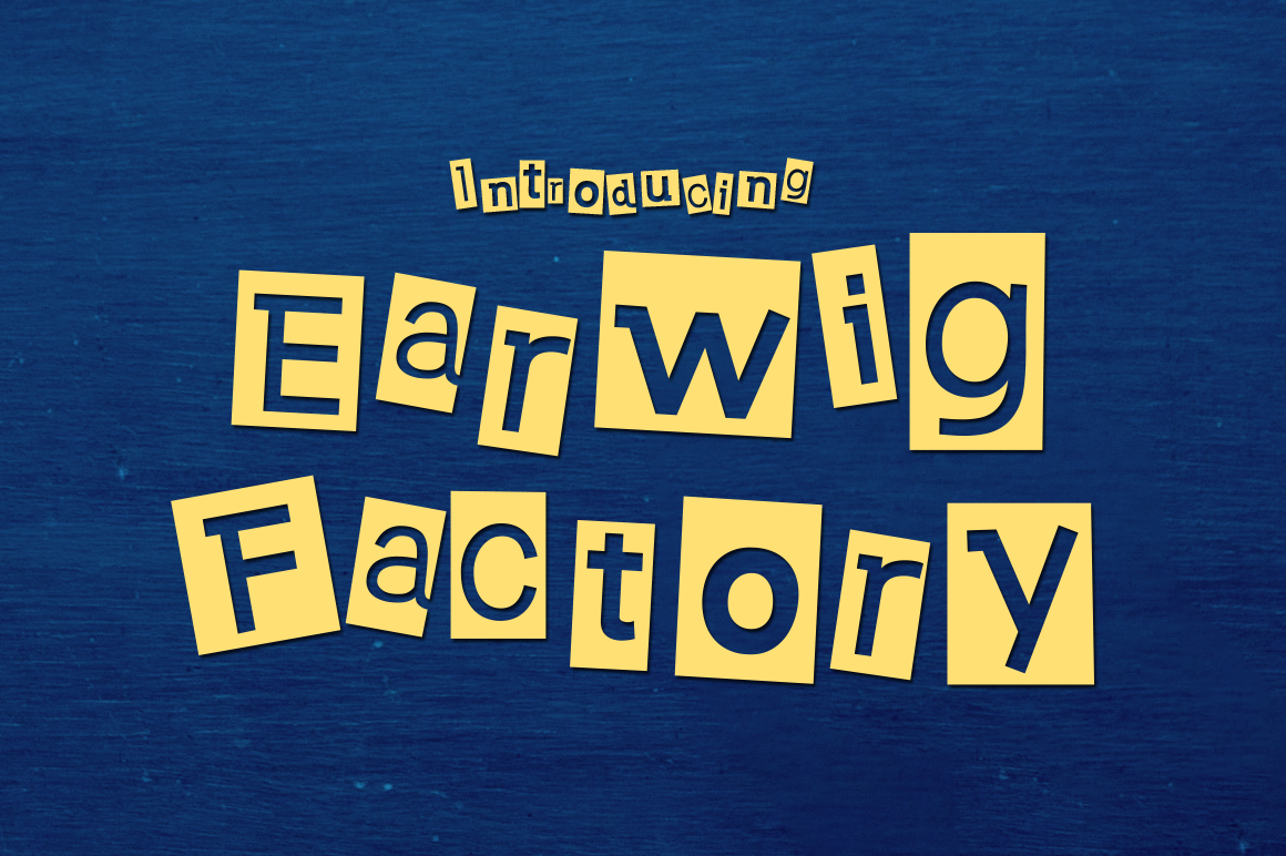 Earwig Factory: A Funky Free Display Font