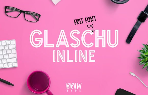 Glaschu Inline Free Uppercase Display Font