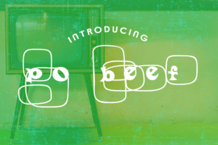 Po Beef: The Retro Display Font with a Twisted Flair
